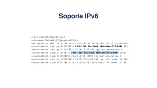 Soporte IPv6
 