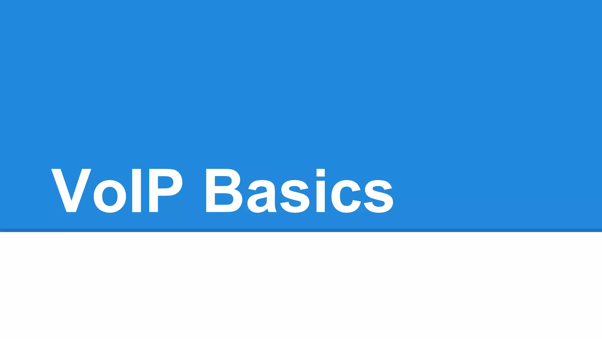 VoIP Basics