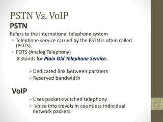 Voice over internet protocol (VoIP) | PPTX