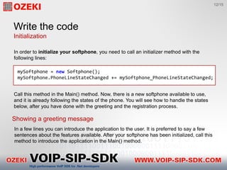 #1 How to develop a VoIP softphone in C# by using Ozeki VoIP SIP SDK ...