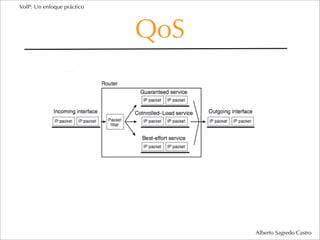 VoIP: Un enfoque práctico




                            QoS




                                  Alberto Sagredo Castro
 