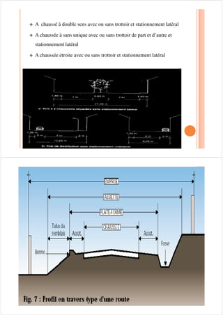 (VWLPDWLRQ GHV WUDILFV
RXW JpQpUDOLVp GH WUDQVSRUW 
 D
OE
W3
D FRXW NLORPpWULTXH SHUoX G·XVDJH GH YpKLFXOH
(78'( '( 75$),
D FRXW NLORPpWULTXH SHUoX G·XVDJH GH YpKLFXOH
O  ORQJXHXU GX SDUFRXUV
E  YDOHXU SHUoX GX WHPSV  UpYpOpH SDU OH FRPSRUWHPHQW GHV
XVDJHUV
W  WHPSV GH SDUFRXUV
3  PRQWDQW GX SpDJH
Estimation des trafics
Valeur perçu du temps (b) :
ƒ Pour un véhicule léger : 28 b  32 DH/h
ƒ Pour un camion de 2 essieux b = 1,12
(78'( '( 75$),
ƒ Pour un camion de 2 essieux b = 1,12
ƒ Pour un camion de plus de 2 essieux b = 2,30
 