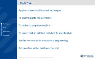The Application of Formal Methods to Railway Signalling Software | PDF