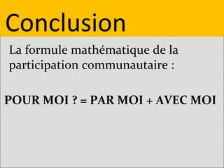 Voix de la population et le PBF