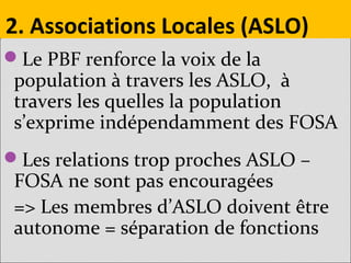 Voix de la population et le PBF