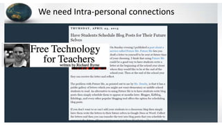 We need Intra-personal connections
 