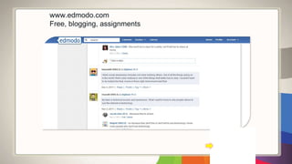www.edmodo.com
Free, blogging, assignments
 