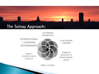 The Solvay Approach:
 