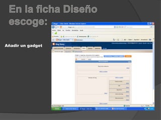 Añadir un gadget
 
