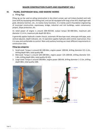 Vol 1. Major Construction Equipment . Pictorial | PDF