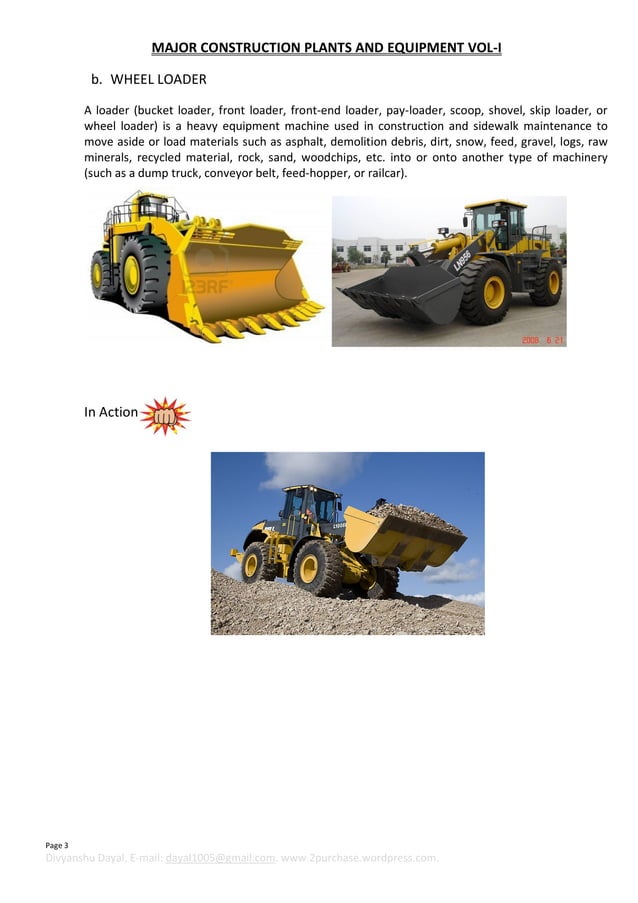 Vol 1. Major Construction Equipment . Pictorial | PDF | Performance ...