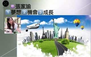 CROSS   POINT
                 張家瑜
                夢想 機會   成長
 