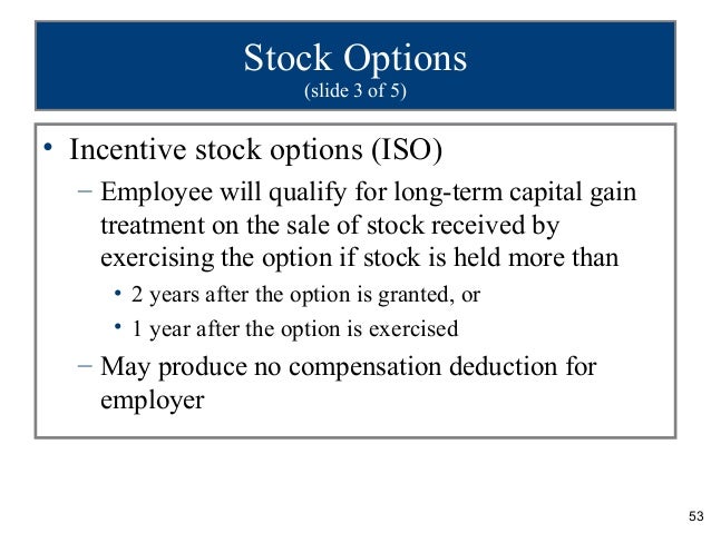 Define incentive stock options