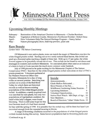 Winter 1991 Minnesota Plant Press