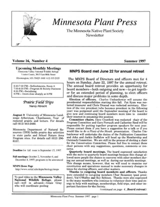 Summer 1997 Minnesota Plant Press