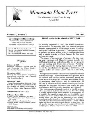 Fall 1997 Minnesota Plant Press