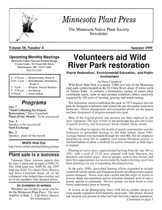 Summer 1999 Minnesota Plant Press