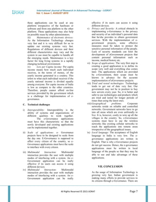 E-GOVERNANCE OPPURTUNITIES AND CHALLENGES IN INDIA | PDF