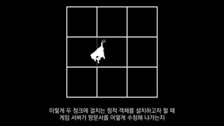 이렇게 두 청크에 걸치는 정적 객체를 설치하고자 할 때
게임 서버가 땅문서를 어떻게 수정해 나가는지
 