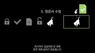 TX
5. 땅문서 수정
여기까지 성공하면 한 큐에
정적 객체 설치가 완료됩니다.
 