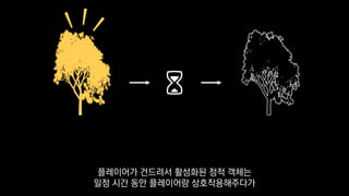 플레이어가 건드려서 활성화된 정적 객체는
일정 시간 동안 플레이어랑 상호작용해주다가
 
