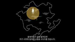 플레이어가 섬에 들어오면
자기 시야에 들어오는 동물 서식지를 찾습니다.
 