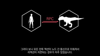 RPC
그러다 보니 모든 전투 액션이 노드 간 통신으로 이뤄져서
리액션이 지연되는 경우가 자주 있었습니다.
 