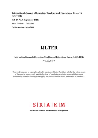 ILJTER.ORG Volume 23 No 9 September 2024 | PDF