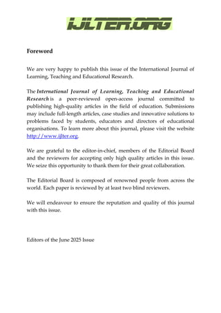 ILJTER.ORG Volume 24 Number 06 June 2025 | PDF