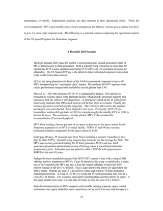 Notes 
1 Basil Hassan et al., “Thermophysics,” Aerospace America, December 1995, 19. 
2 Paul C. W. Chu, “High Temperature Superconductors,” Scientific American, September 1995, 128– 
31 
131. 
3 Douglas B. Lenat, “Artificial Intelligence,” Scientific American, September 1995, 62-64. Lenat 
describes current ability for computer systems to reason and projects near future abilities to incorporate into 
commercial applications. 
4 Lt Col Jess Sponable, Advanced Spacelift Technology (U), Phillips Laboratory, PL/VT-X, briefing, 
Air University Library, 2025 Support area, 6 March 1996, (SECRET). Information extracted is unclassified. 
5 Ibid. 
6 Bryan Palaszewski, “Propellants and Combustion; Aerospace America, December 1995, 46. 
7 Hassan, 19. 
8 Sponable. 
9 George M. Whitesides, “Self-Assembling Materials,” Scientific American, September 1995, 116. 
10 Kaigham J. Gabriel, “Engineering Microscopic Machines,” Scientific American, September 1995, 
120. 
11 Craig A. Rogers, “Intelligent Materials,” Scientific American, September 1995, 123–124. 
12 Chu, 130-131. 
 