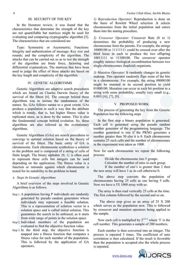 A Novel Approach to Genetic Algorithm Based Cryptography | PDF