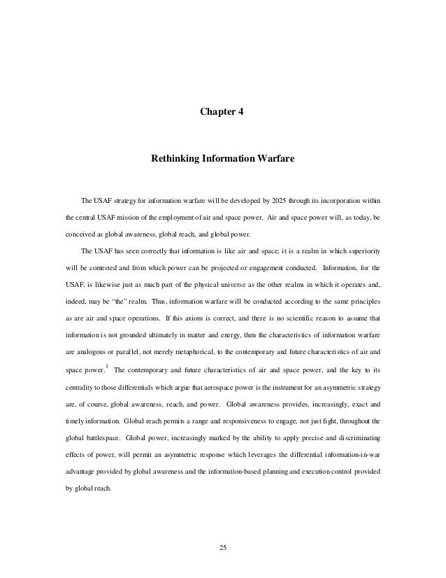 Information warfare and the battlefield research paper