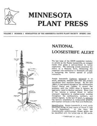 Spring 1984 Minnesota Plant Press