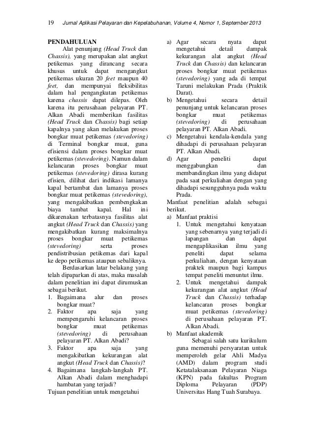 Vol4 no1 dampak kekurangan alat bongkar muat, mega 