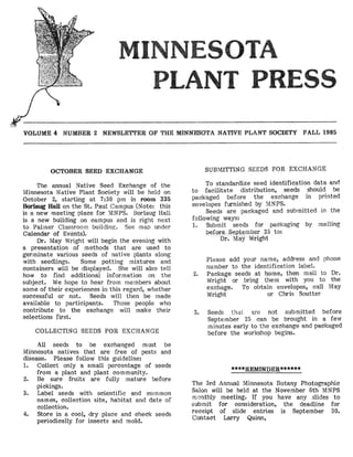 Fall 1984 Minnesota Plant Press
