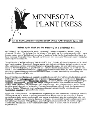 Spring 1989 Minnesota Plant Press