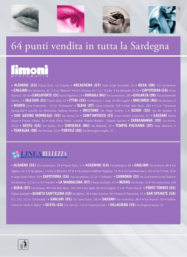 Volantino Limoni Profumerie e Linea Bellezza della Sardegna
