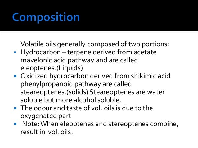 volatile oil composition of four