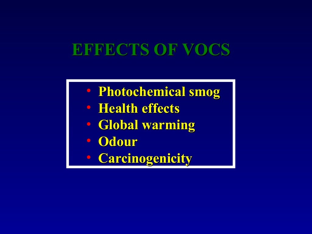 Volatile organic compounds (vo cs) and its removal techniques