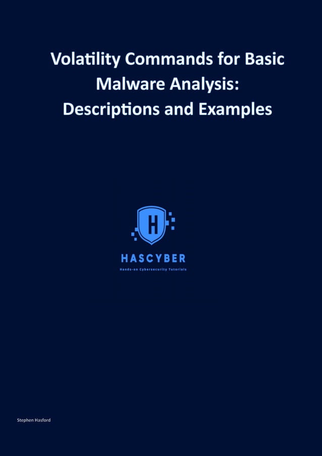 Volatility Commands for Basic Malware Analysis- Descriptions and ...