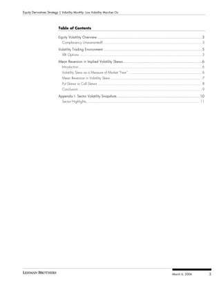 Options on the VIX and Mean Reversion in Implied Volatility Skews | PDF