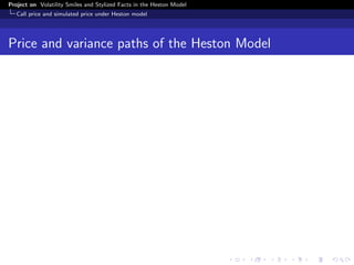 Volatility Smiles and Stylised Facts in the Heston Model | PDF