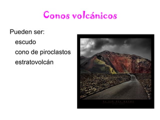 Lo que expulsa el volcán El volcán expulsa principalmente lava pero también puede expulsar: Gases: son el vapor de agua y el dióxido de carbono Piroclastos: son las cenizas, lapilli y las bombas volcánicas