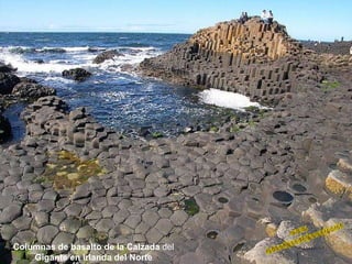 Columnas de basalto de la Calzada  del  Gigante en Irlanda del Norte www. laboutiquedelpowerpoint. com 