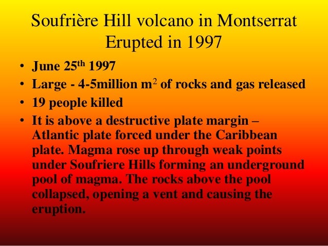 montserrat volcano 1997 case study