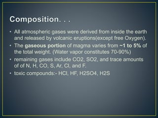 Volcanic gases and climatic effects | PPTX