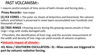 volcanism and climate change and it's effect | PPTX