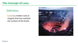 Lava Science Definition Volcano.power point quipper for stem student | PPTX