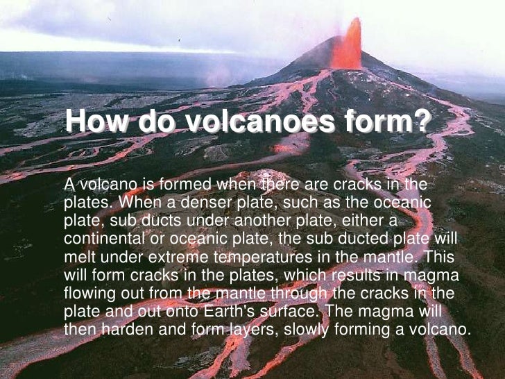 volcano 3 how does a volcano form