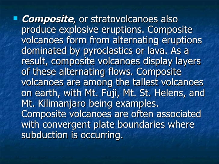 volcanoes where do stratovolcanoes form